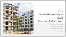 BL-Produktionsanalyse-2023-Fenster-Aussentueren_DE_leseprobe_Seite_1_mS-Kopie a building under construction with scaffolding